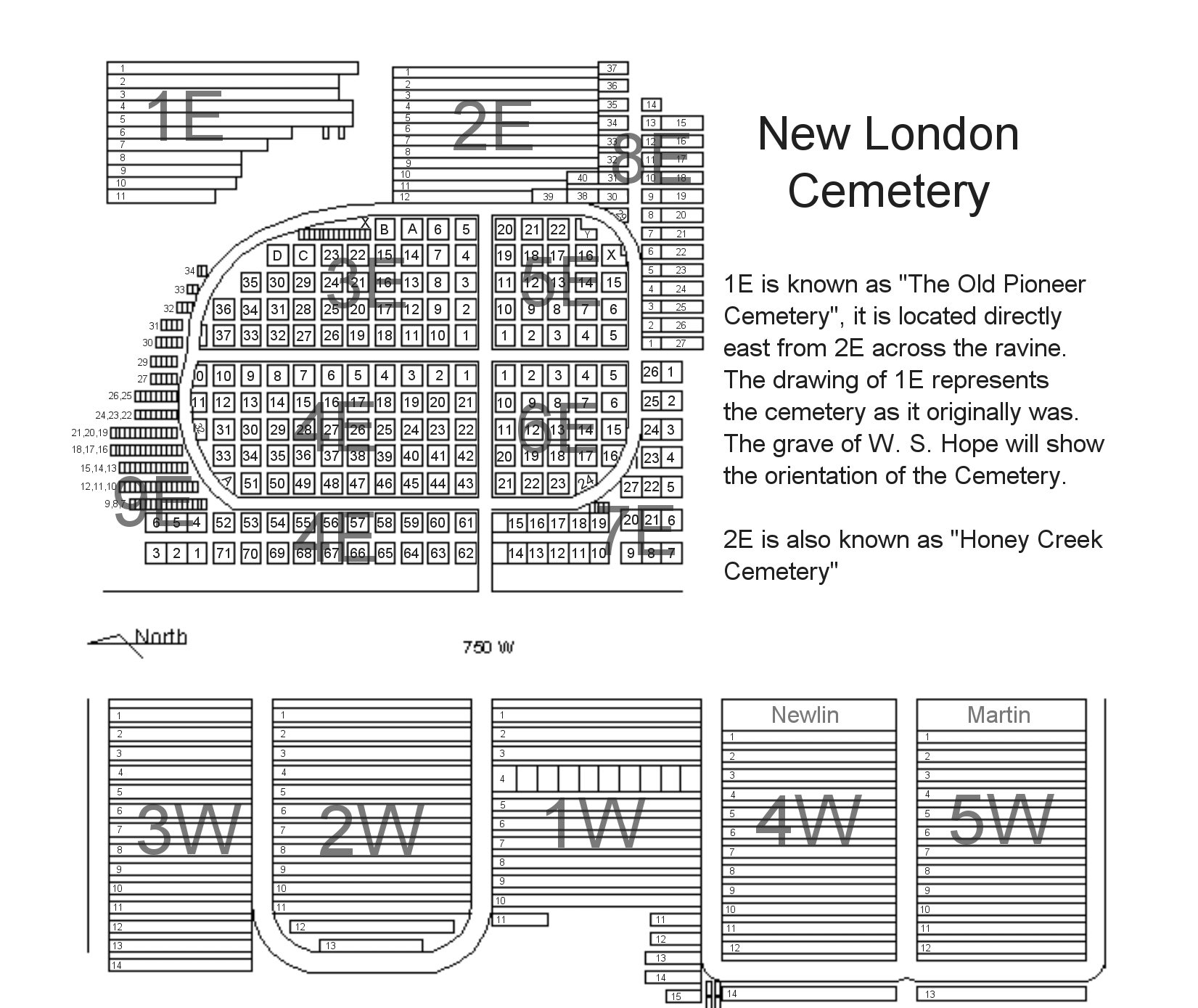 New London Cemetery New London, Honey Creek Township, Howard Co., Indiana
